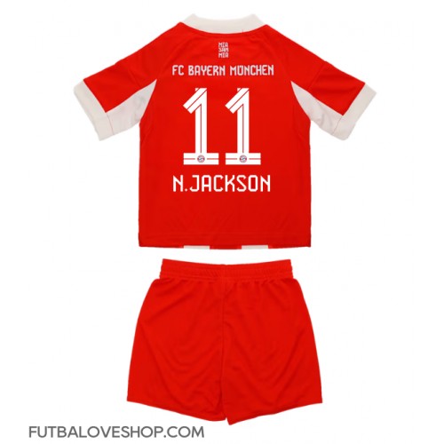 Dres Bayern Munich Nicolas Jackson #11 Domáci pre deti 2025-26 Krátky Rukáv (+ trenírky)